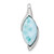 Sterling Silver Rhodium-plated Polished Larimar Pendant - QP-3F8CF9F5-7018