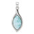 Sterling Silver Rhodium-plated Polished Larimar Pendant - QP-C9C7F793-8805