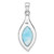 Sterling Silver Rhodium-plated Polished Larimar Pendant - QP-C9C7F793-8805