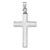 Sterling Silver Rhodium-plated Polished Latin Cross with Enameled Heart Ash Holder Pendant