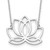 Sterling Silver Rhodium-plated Polished Lotus Flower 18 inch Necklace
