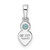 Sterling Silver Rhodium-plated Polished LS Blue Topaz Heart Pendant