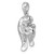 Sterling Silver Rhodium-plated Polished Manatee and Baby Pendant - PL-D31297CD-5049