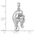 Sterling Silver Rhodium-plated Polished Manatee and Baby Pendant - PL-D31297CD-5049