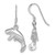 Sterling Silver Rhodium-plated Polished Manatee Dangle Earring