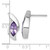 Sterling Silver Rhodium-plated Polished Marquise Amethyst Drop Post Earrings
