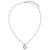 Sterling Silver Rhodium-plated Polished Mother of Pearl Shell and CZ Starfish 16 Inch with 2 Inch Extension Necklace