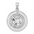 Sterling Silver Rhodium-Plated Polished Moveable Crystal Compass Pendant