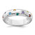 Sterling Silver Rhodium-plated Polished Multicolor CZ Geometric Shapes 5.00mm Band Size 8 Ring