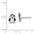Sterling Silver Rhodium-plated Polished Multi-color Enameled Penguin Children's Post Earrings