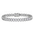 Sterling Silver Rhodium-plated Polished Oval Bezel CZ 7.25 Inch Bracelet