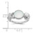 Sterling Silver Rhodium-plated Polished Oval Mother of Pearl and Sea Shell with Starfish Size 8 Ring