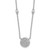 Sterling Silver Rhodium-plated Polished Pave CZ Circle 18 Inch Necklace