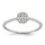 Sterling Silver Rhodium-plated Polished Pave CZ Circle Size 6 Ring