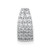 Sterling Silver Rhodium-plated Polished Pave CZ Curved and Tapered Chain Slide Pendant