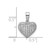 Sterling Silver Rhodium-plated Polished Pave CZ Heart Pendant