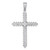 Sterling Silver Rhodium-plated Polished Pave CZ Latin Cross Pendant - QC-BDAFFD8B-8089