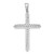 Sterling Silver Rhodium-plated Polished Pave CZ Latin Cross Pendant - QC-BDAFFD8B-8089