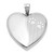 Sterling Silver Rhodium-plated Polished Paw Print 24mm Heart Locket