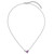 Sterling Silver Rhodium-plated Polished Pear Amethyst and Emerald-cut White Topaz 16 Inch with 2 Inch Extension Necklace