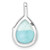Sterling Silver Rhodium-plated Polished Pear Shape Larimar Twist Pendant