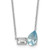 Sterling Silver Rhodium-plated Polished Pear Sky Blue and Emerald-cut White Topaz 16 Inch with 2 Inch Extension Necklace