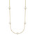 14k 7-8mm White Near-Round Freshwater Cultured Pearl 7-Station 18 inch Necklace