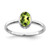 Sterling Silver Rhodium-plated Polished Peridot Oval Ring - QR-01AC02FF-1658