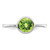 Sterling Silver Rhodium-plated Polished Peridot Round Ring - QR-0515BDDE-8215