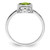 Sterling Silver Rhodium-plated Polished Peridot Round Ring - QR-0D0B4ED8-1262