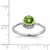 Sterling Silver Rhodium-plated Polished Peridot Round Ring - QR-0D0B4ED8-1262