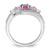 Sterling Silver Rhodium-plated Polished Pink CZ  5-Stone Size 8 Ring