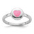 Sterling Silver Rhodium-plated Polished Pink Enamel Heart Children's Ring - QR-7AEE74EB-6060