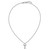 Sterling Silver Rhodium-plated Polished Puffed Heart and Ball Dangle 16 inch with 1 inch Extender Necklace