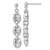 Sterling Silver Rhodium-plated Polished Puffed Mariner Chain Dangle Post Earrings