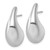 Sterling Silver Rhodium-plated Polished Puffed Teardrop Post Earrings