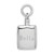 Sterling Silver Rhodium-plated Polished Rectangular Ash Holder Pendant