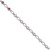 Sterling Silver Rhodium-plated Polished Red Pink Clear CZ Bracelet