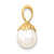 14K 7-8mm White Rice Freshwater Cultured Pearl Pendant - XF-4DD2C0FC-6869