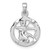 Sterling Silver Rhodium-plated Polished Reversible Sagittarius in Circle Zodiac Pendant