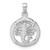 Sterling Silver Rhodium-plated Polished Reversible Scorpio in Circle Zodiac Pendant