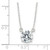 Sterling Silver Rhodium-plated Polished Round 8mm CZ Necklace
