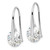 Sterling Silver Rhodium-plated Polished Round CZ Dangle Earrings