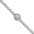 Sterling Silver Rhodium-plated Polished Round CZ Halo 7.25 Inch Bracelet