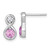 Sterling Silver Rhodium-plated Polished Round Lab Created Ruby and CZ Infinity Post Earrings
