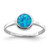 Sterling Silver Rhodium-plated Polished Round Synthetic Opal Ring - QR-7A599D1F-4659
