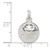 Sterling Silver Rhodium-plated Polished Sand Dollar Charm