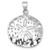 Sterling Silver Rhodium-plated Polished Sand Dollar Pendant - LP-4638EA44-2105