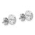 Sterling Silver Rhodium-plated Polished Sand Dollar Post Earring