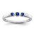 Sterling Silver Rhodium-plated Polished Sapphire Ring - QR-A3644F8F-7562